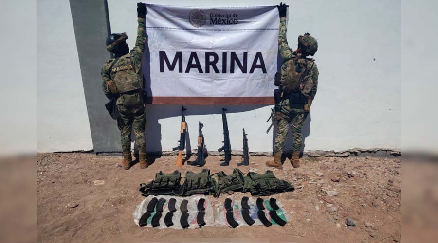Arsenal localizado por militares tras despliegue en Culiacán
