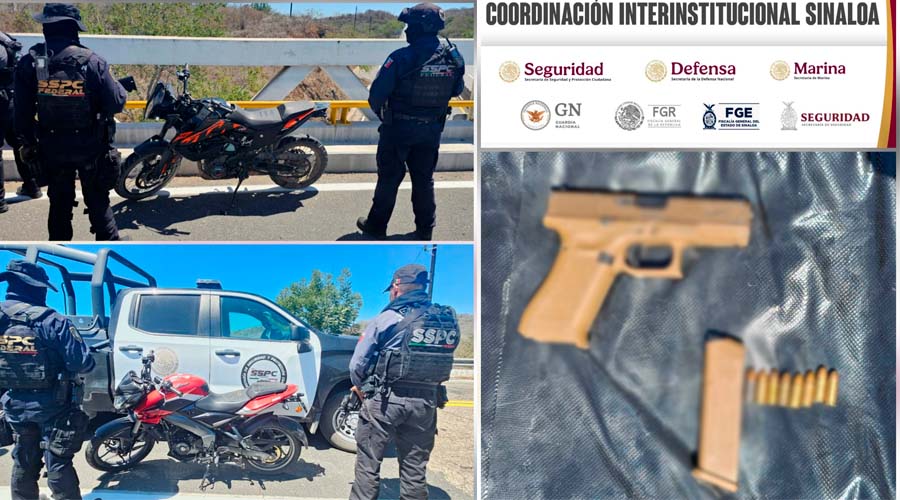 Aseguramientos por la carretera Habal-Cerritos, en Mazatlán
