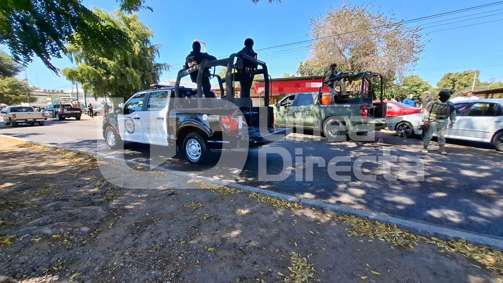 Elementos de SSPC y Ejército Mexicano en Bachigualato, Cuiliacán