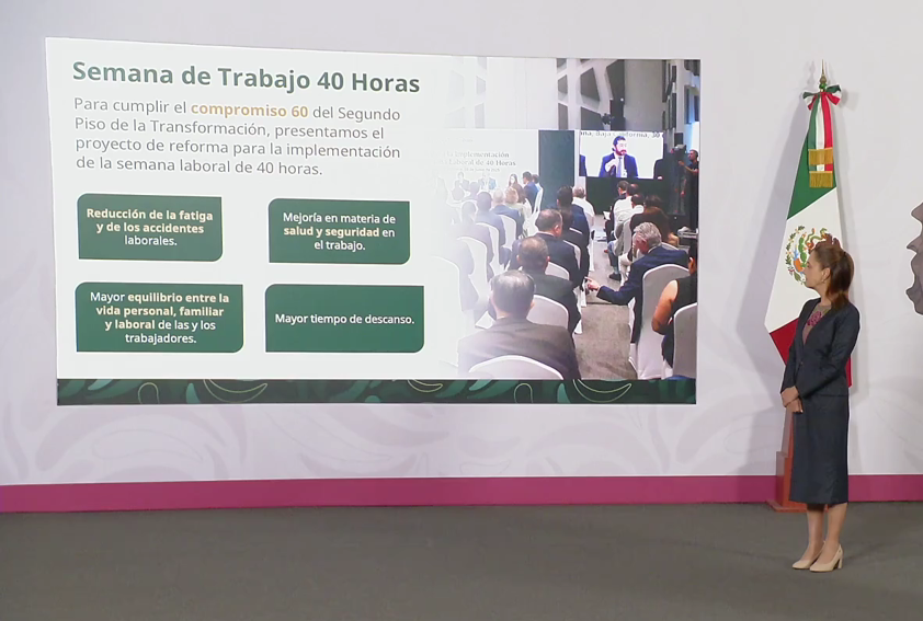 Gobierno de Sheinbaum explica reforma para semana laboral de 40 horas: se publicará en DOF