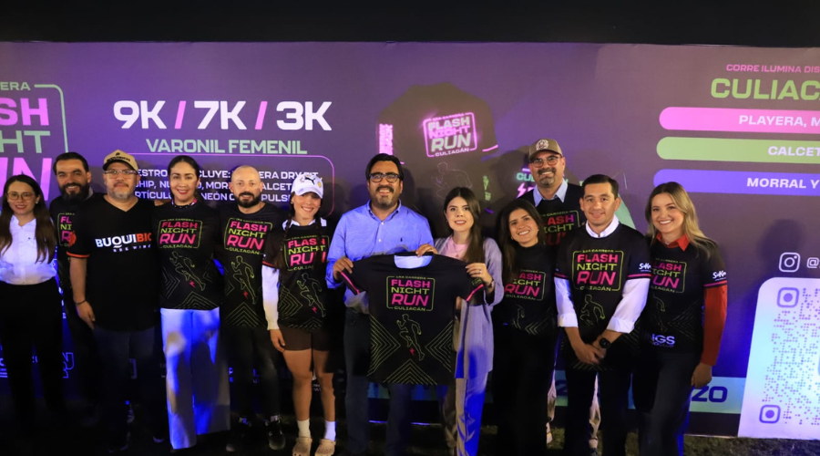Presentación de la Primera Carrera Flash Night Run en Culiacán