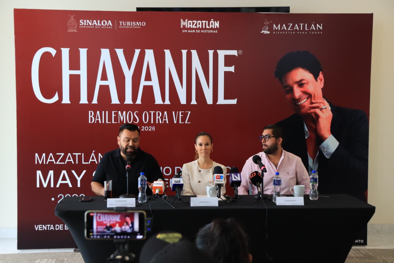 Conferencia de prensa sobre concierto de Chayanne en Mazatlán