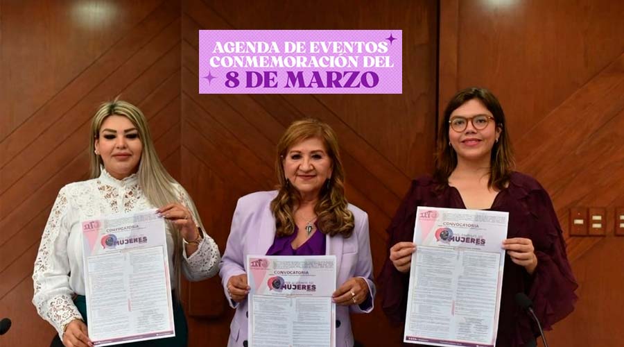 Congreso presenta agenda de eventos del 8M