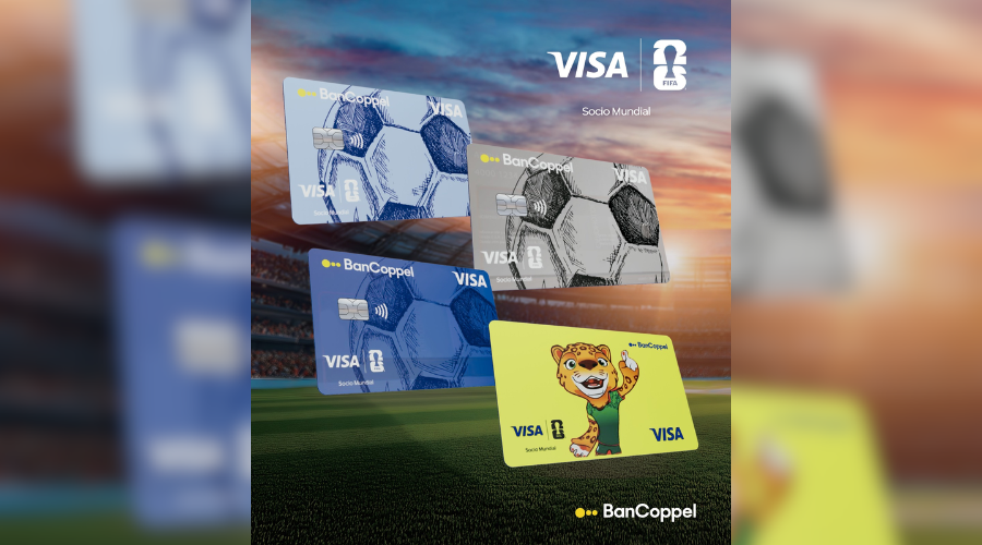 Tarjetas conmemorativas de BanCoppel Visa.