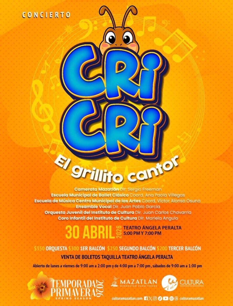 Invitación del instituto de cultura al espectáculo de Cri Cri
