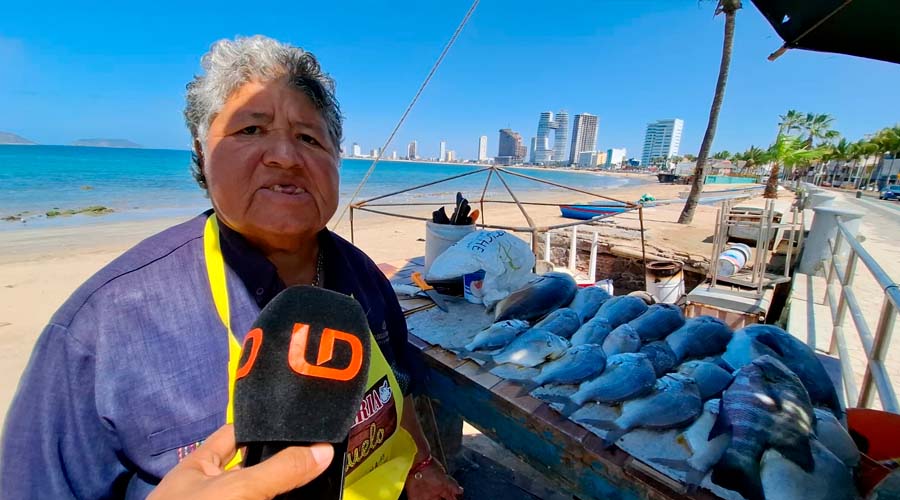María del Rosario Flores, presidenta de la Unión de Comerciantes de Pescados en la Playa Norte