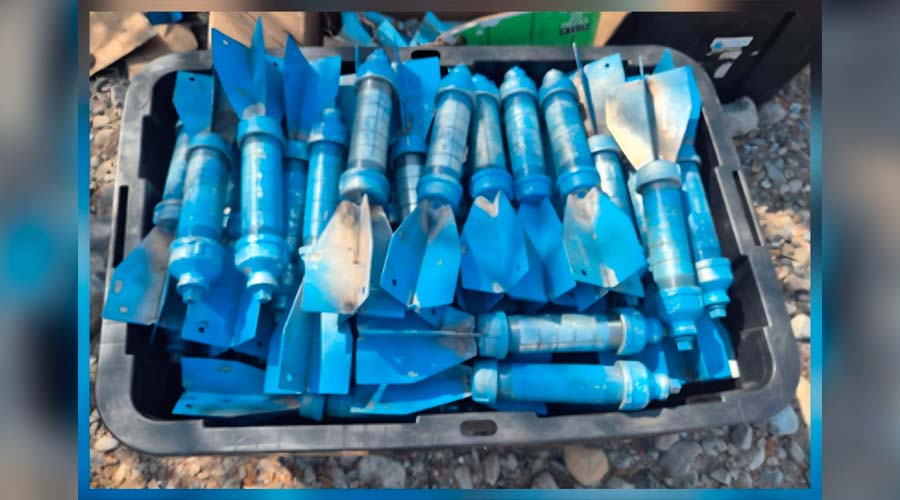 Explosivos improvisados asegurados en Badiraguato