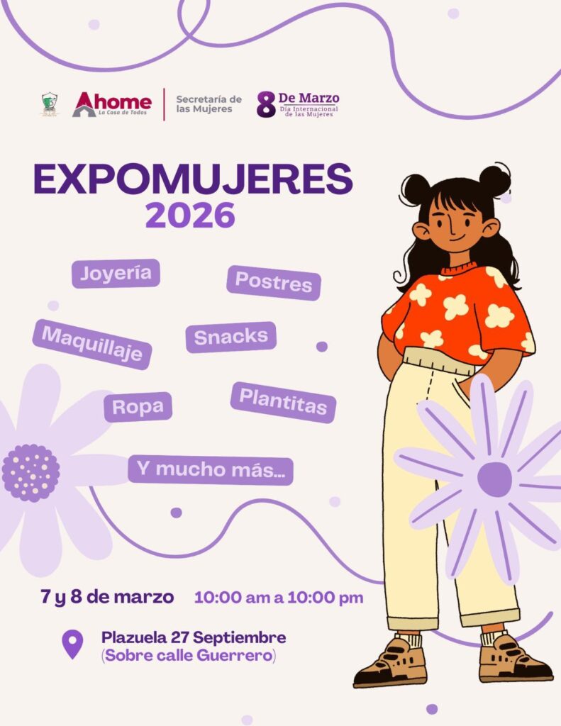 Invitación de Sumejeres a la Expo Mujeres 2026 en Ahome 