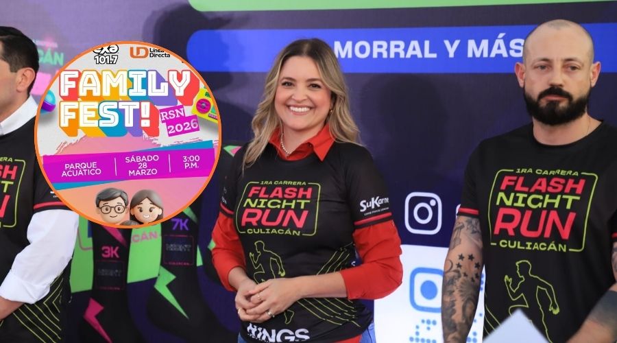 En grande Mayra López Carrillo y en circulo banner del Family Fest RSN