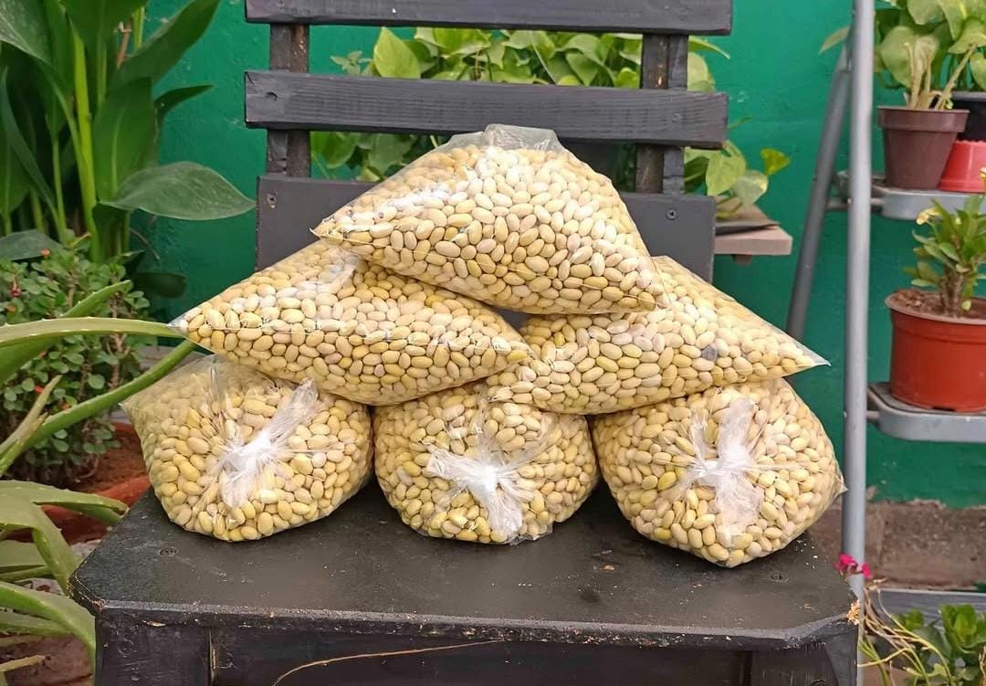 Bolsas con frijol para venta.