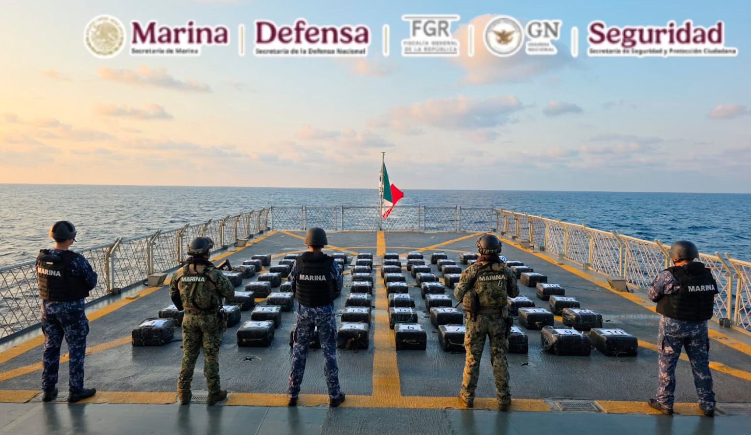Elementos de la Marina con cocaína decomisada