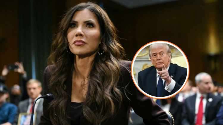 Kisti Noem y Donald Trump