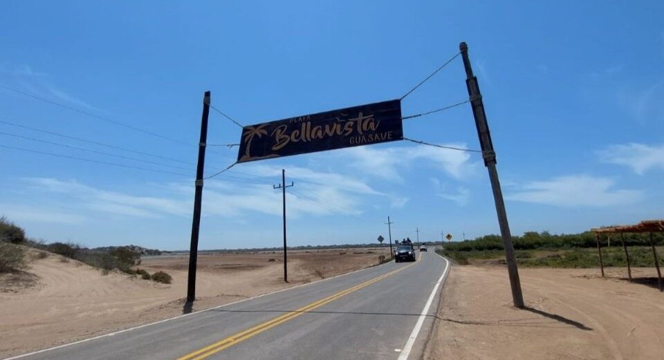 Letrero de playa Bellavista en Guasave