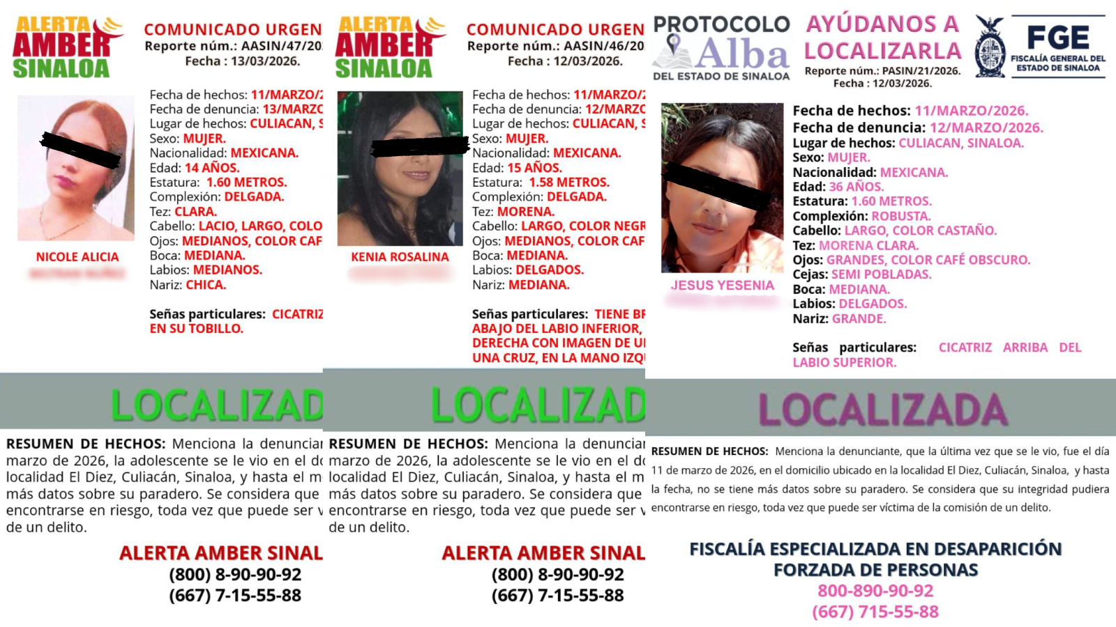 Localizan con vida a tres mujeres reportadas como “levantadas”