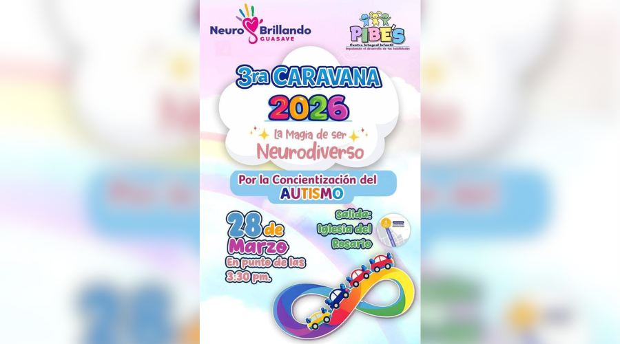 Caravana en Guasave organizada por Neuro Brillando.