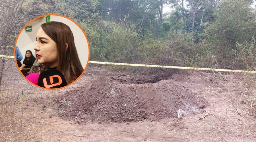 En grande fosa clandestina asegurada y en circulo Claudia Zulema Sánchez Kondo