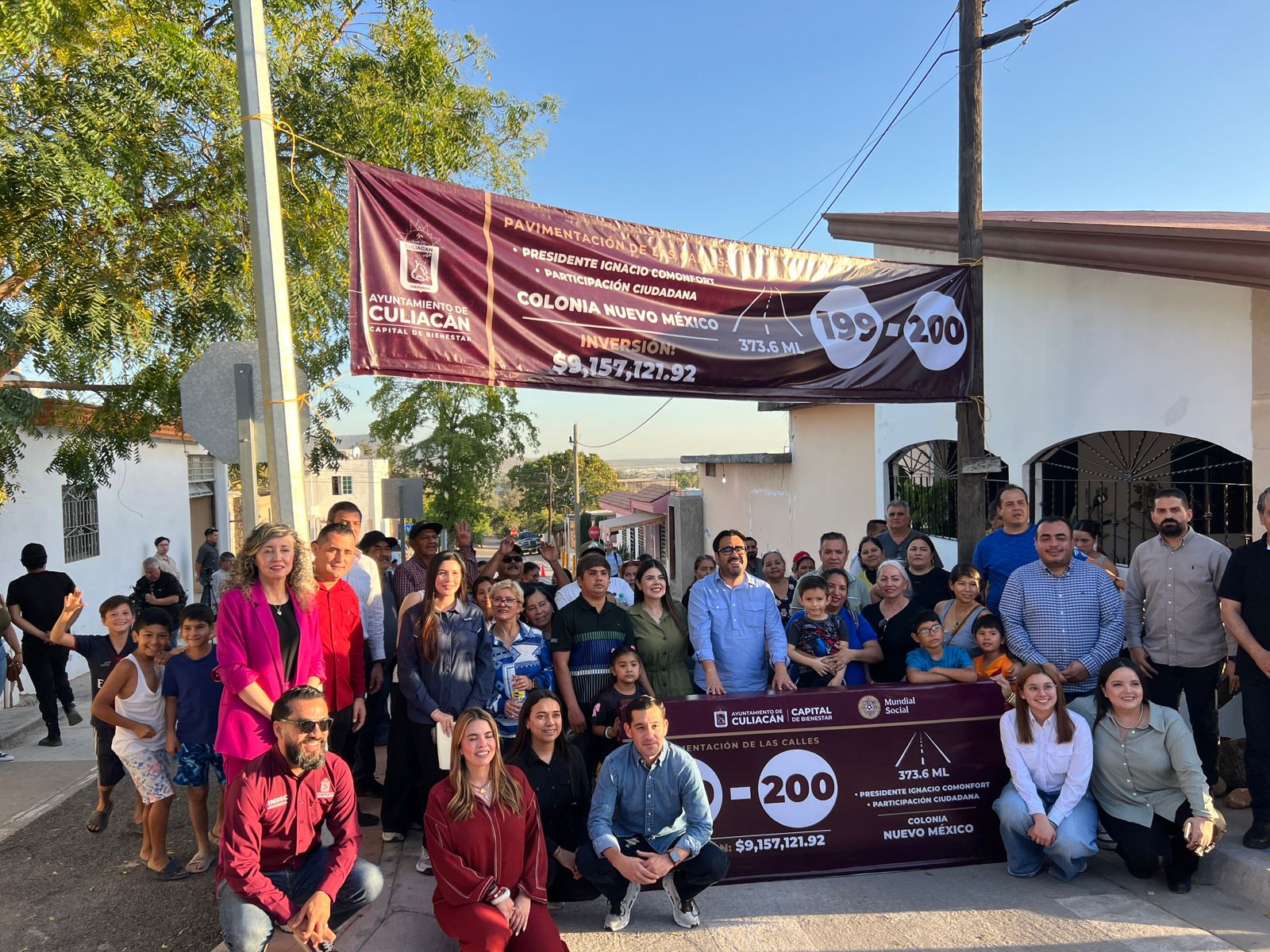 Alcalde de Culiacán entrega la calle pavimentada número 200