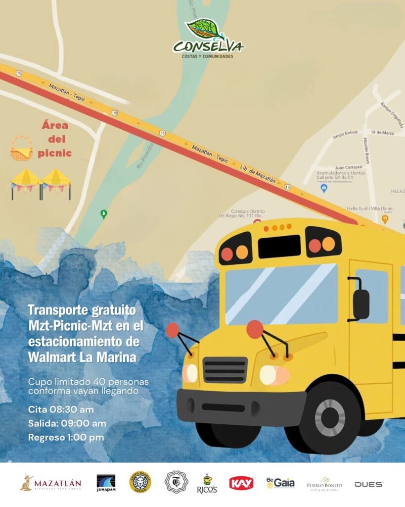 Imagen de transporte de Mazatlán al Picnic y Limpieza en el río Presidio