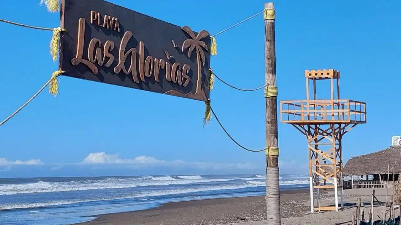 Cartel Playa Las Glorias en Guasave.