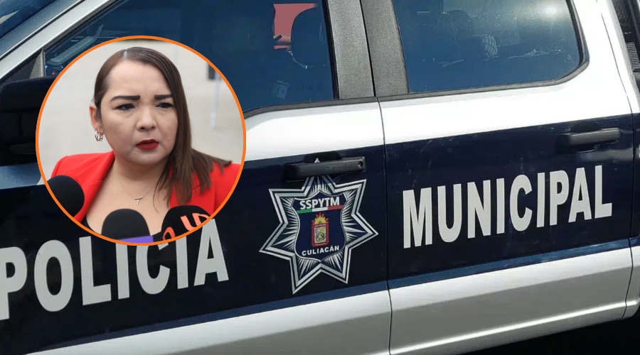 En grande unidad de policía y en circulo Claudia Zulema Sánchez Kondo