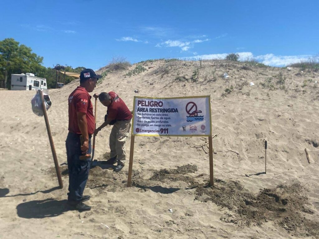 Esta es la información que se ha colocado por protección civil en Ahome, resaltando las zona de peligro