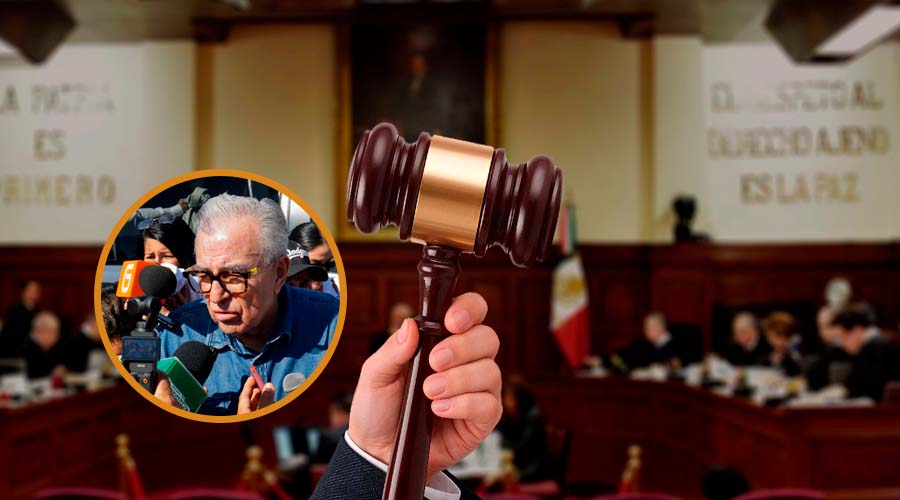 Pleno de la SCJN y el gobernador Rubén Rocha Moya en entrevista para medios de comunicación