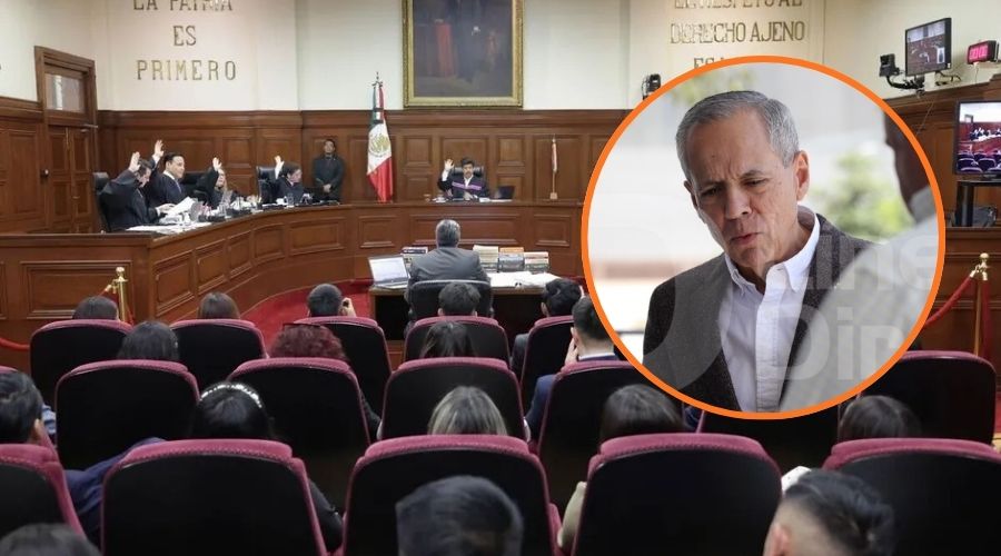 Sala de la SCJN con foto de Gerardo Vargas Landeros