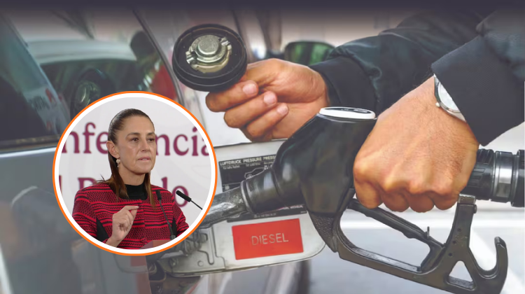 Sheinbaum anuncia acuerdo para mantener precio del diesel