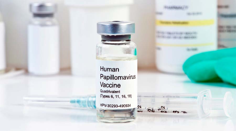 Vial con dosis de la vacuna contra el VPH