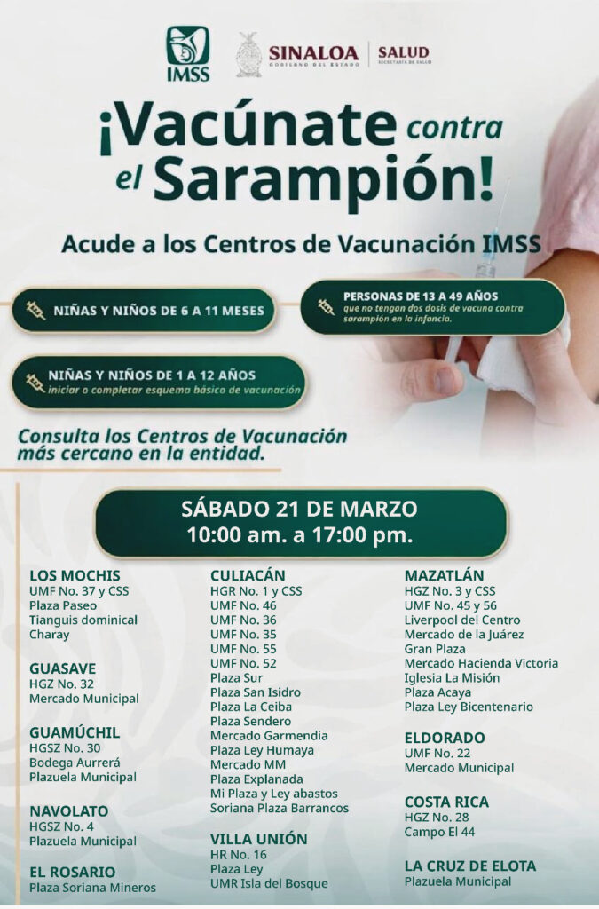Los módulos de vacunación estarán disponibles en los siguientes puntos