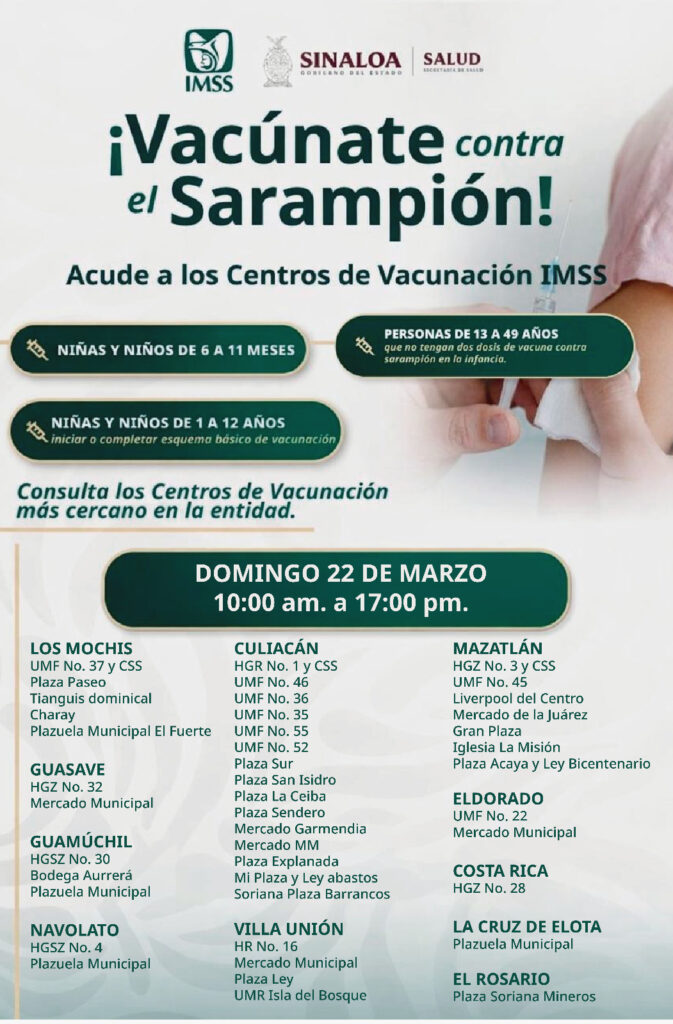 Los módulos de vacunación estarán disponibles en los siguientes puntos