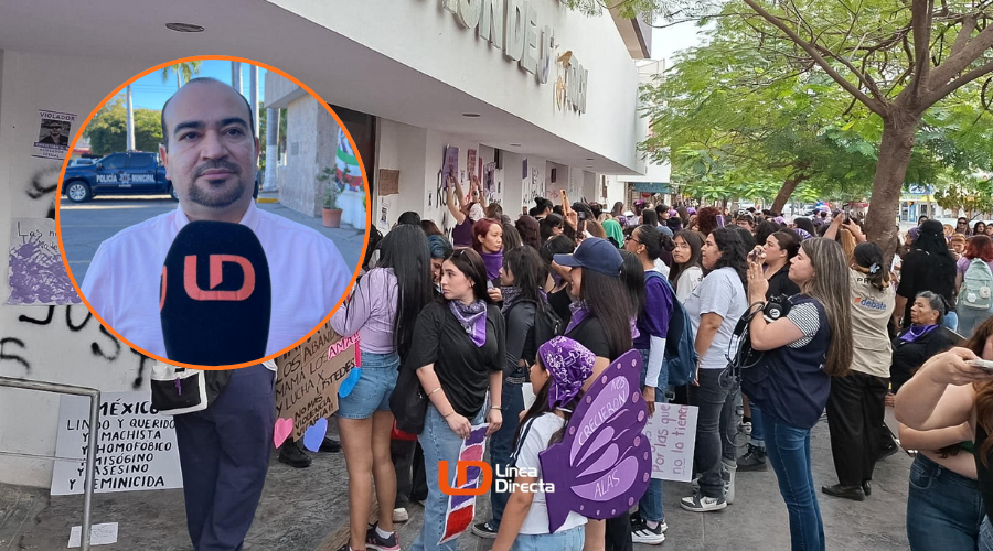 En grande manifestación de feministas en vicefiscalia zona norte y en circulo vicefiscal