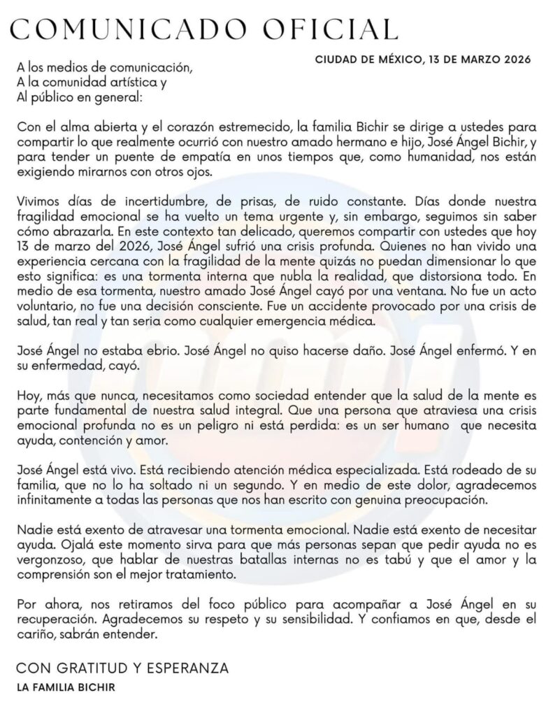 comunicado de la familia bichir