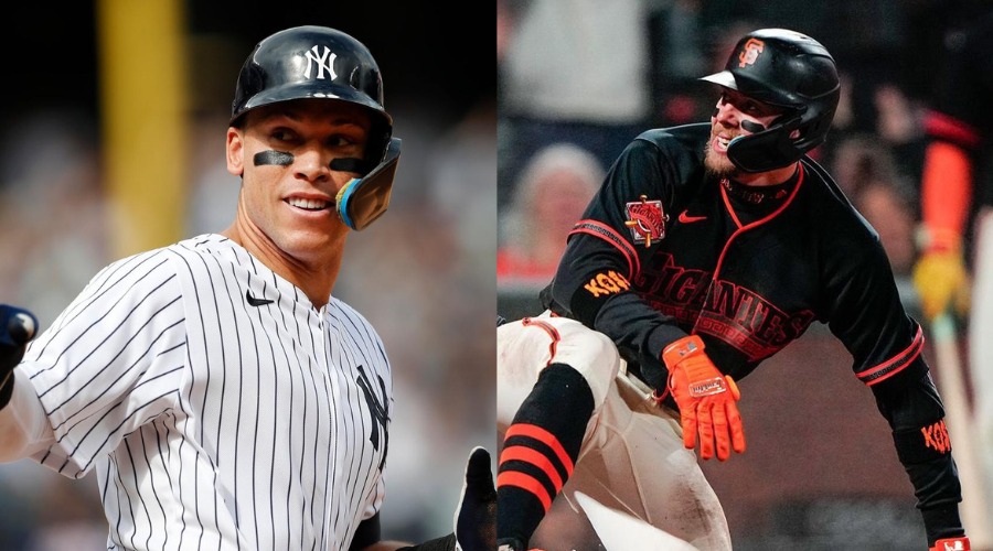 Jugadores de Yankees y Gigantes