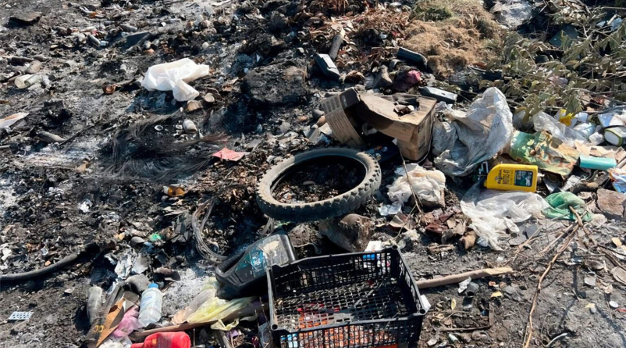 Basurón y desechos en el municipio de Guasave