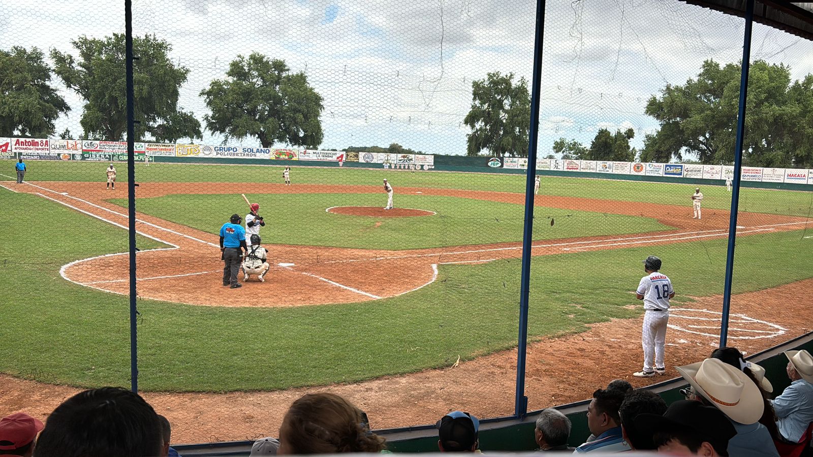 jugadores de beisbol en cancha