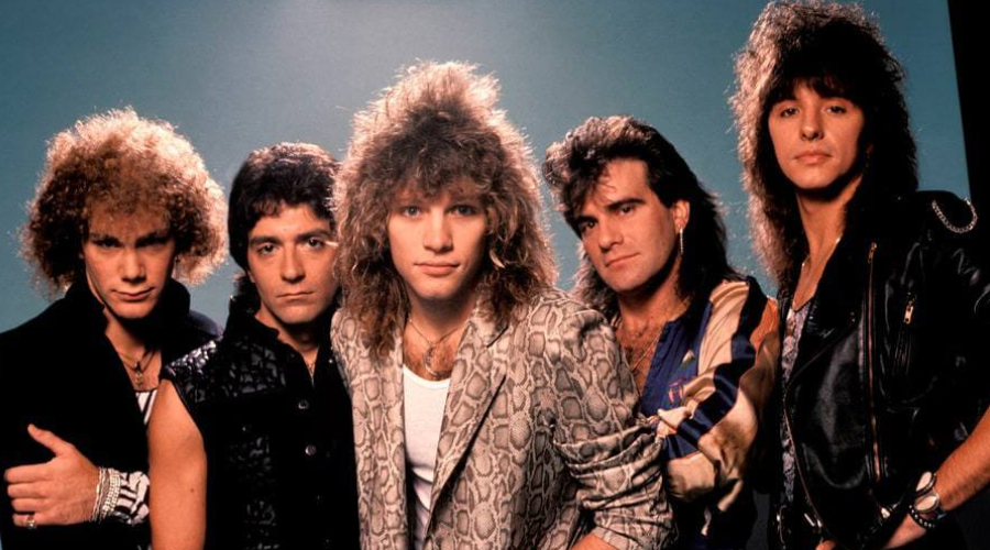 Integrantes de Bon Jovi posando para la fotografía