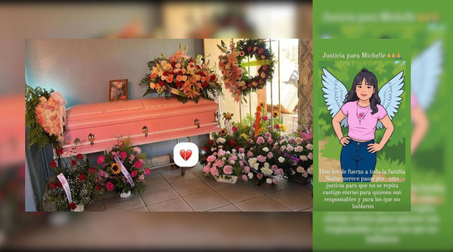 Velorio de Michelle, menor de 14 años, encontrada sin vida en Sonora
