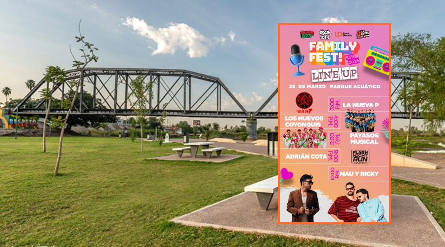 Parque Acuático con cuadro de flyer Family Fest RSN 2026.