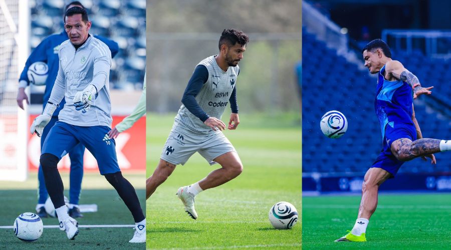 Tres futbolistas de México