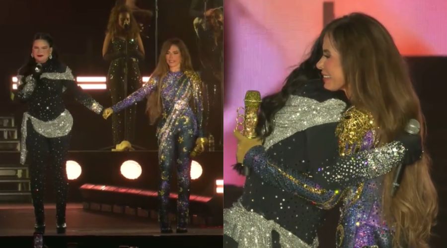 Gloria Trevi y Mary Boquitas se reencuentran en concierto.