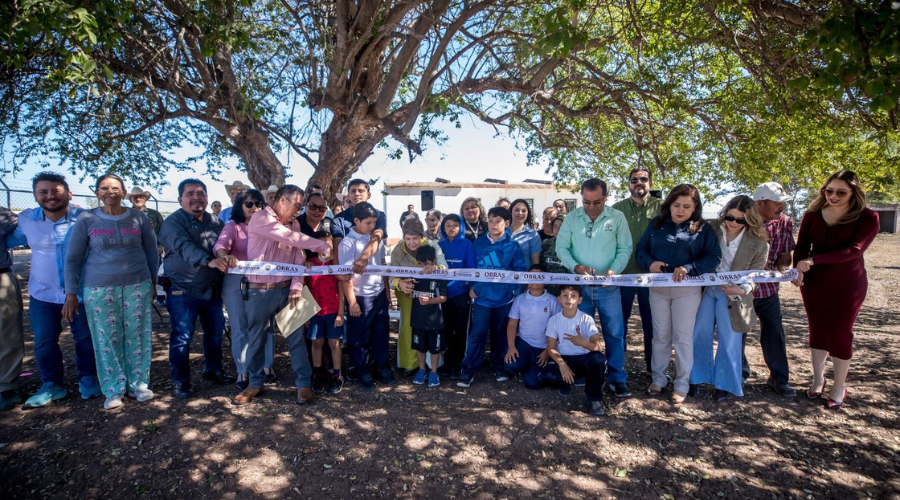 Ayuntamiento de Guasave inaugura obra en predial en comunidad de la Casa Ejidal