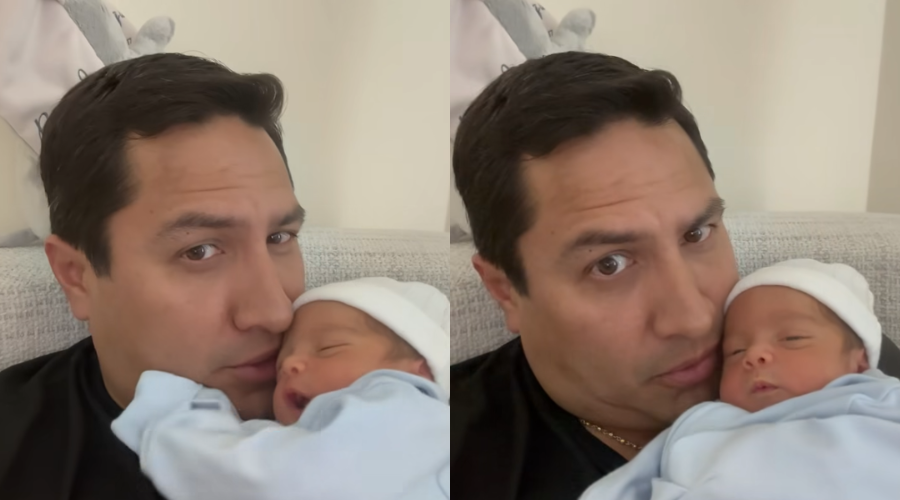Julión Álvarez da la bienvenida a su tercer hijo.