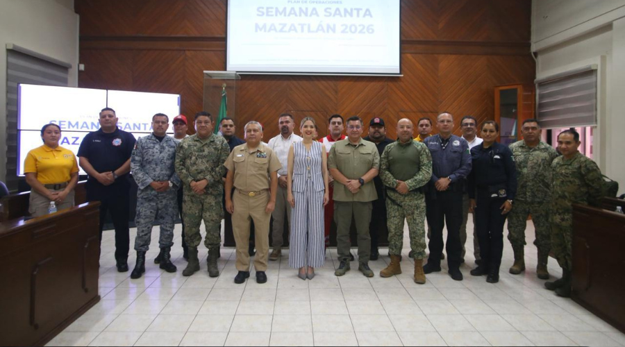 Instituciones de seguridad de Mazatlán y la alcaldesa Estrella Palacios