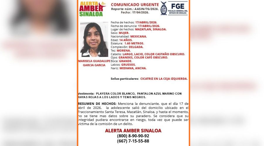 Ficha de búsqueda de una persona con información y una fotografía
