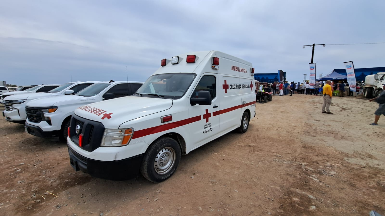 Ambulancia de la Cruz Roja en Bellavista, Guasave