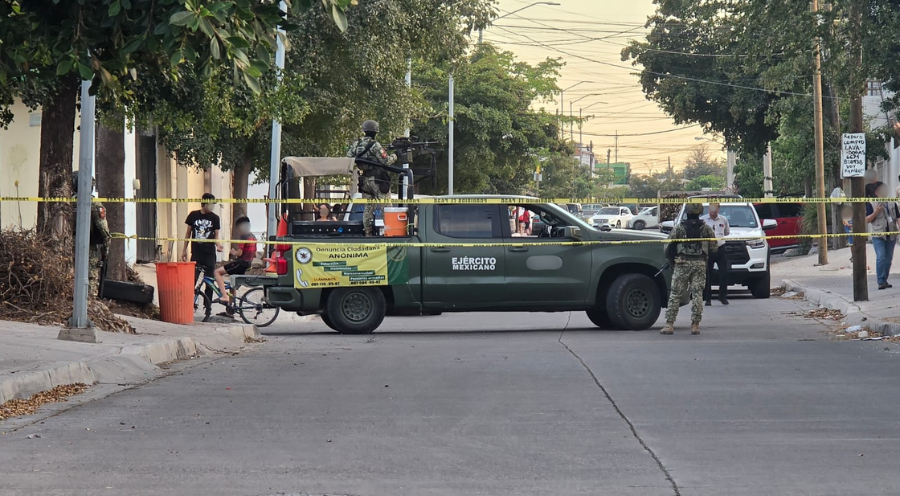 Ejército Mexicano en el lugar del asesinato.