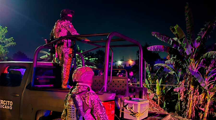 Elementos del Ejército Mexicano en Aguaruto, Culiacán