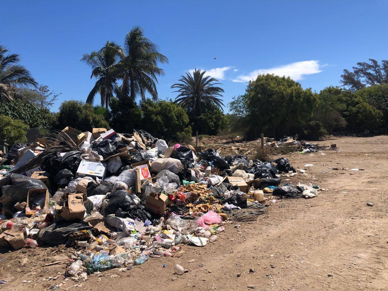 Acumulación de basura en playa