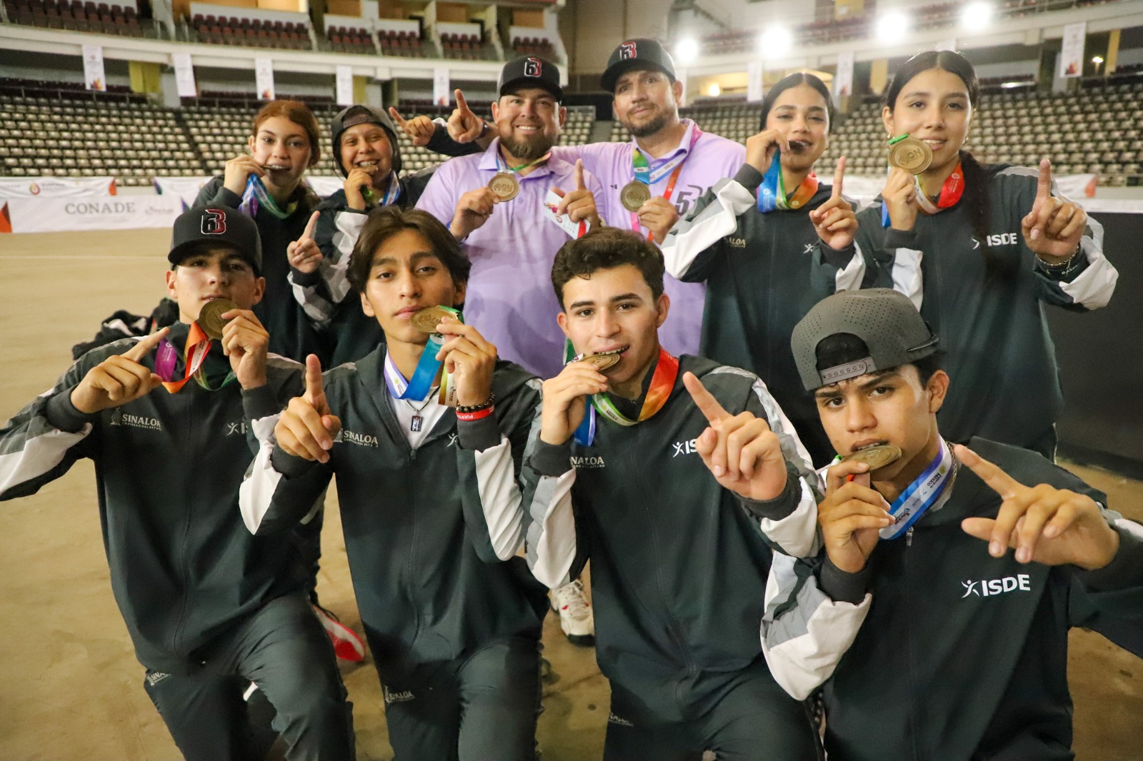 Delegación sinaloense de Beisbol 5 en la Olimpiada Nacional Conade 2026.